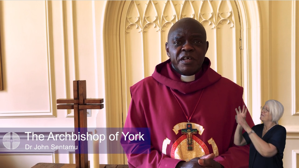 Blessing by the Archbishop of York