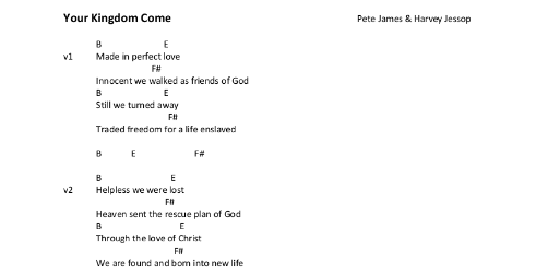 Your Kingdom Come Chord Sheet